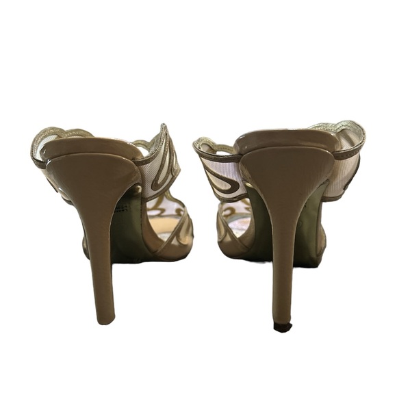 Adrianna Papell Slip On Sheer Nude / Tan Sexy High Heel Shoes Women’s Sz 6 EUC - Picture 4 of 7